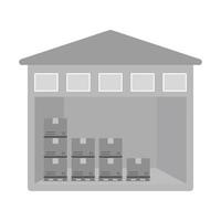 Storage Unit Flat Greyscale Icon vector