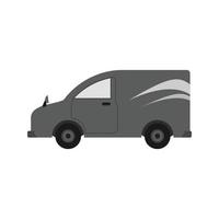 Delivery Car Flat Greyscale Icon vector