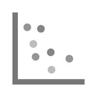 Scatter Plot I Flat Greyscale Icon vector