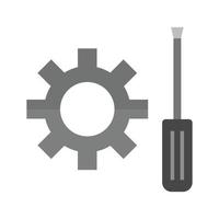 Technical Services Flat Greyscale Icon vector