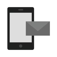 Emails Flat Greyscale Icon vector