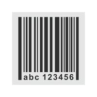 Barcode Flat Greyscale Icon vector