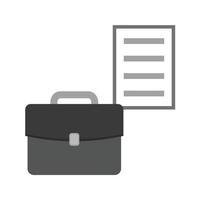 Portfolio Flat Greyscale Icon vector