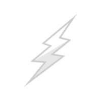 Lightning bolt Flat Greyscale Icon vector
