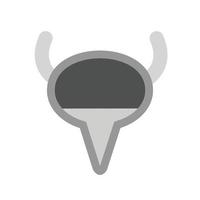 Bladder Flat Greyscale Icon vector