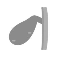 Gallbladder Flat Greyscale Icon vector