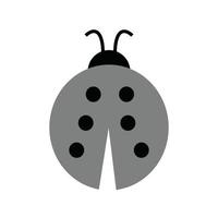 Beetle Flat Greyscale Icon vector