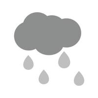 Rainfall Flat Greyscale Icon vector