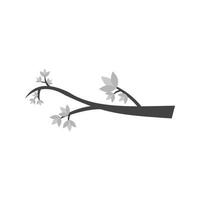 Branch Flat Greyscale Icon vector