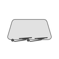 Windshield Flat Greyscale Icon vector