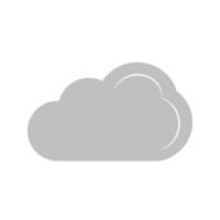 Cloudy I Flat Greyscale Icon vector