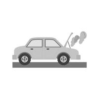 Fumes from Engine Flat Greyscale Icon vector