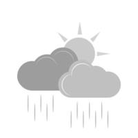 Sunny and Rainy I Flat Greyscale Icon vector
