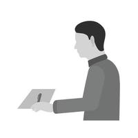 Taking Test Flat Greyscale Icon vector