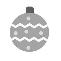 Christmas Ball Flat Greyscale Icon vector