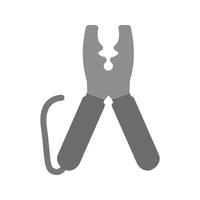 Wire Cutter Flat Greyscale Icon vector