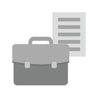 Business Documents Flat Greyscale Icon vector