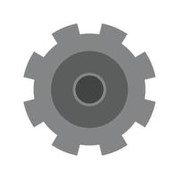 icono de configuración plana en escala de grises vector