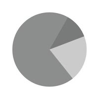 Market Pie Chart Flat Greyscale Icon vector