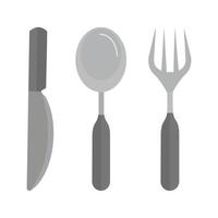 Cutlery Flat Greyscale Icon vector