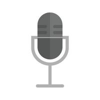 Voice Memo Flat Greyscale Icon vector