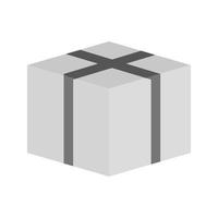 Wrapped Package Flat Greyscale Icon vector