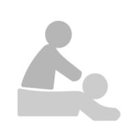 Massage Flat Greyscale Icon vector