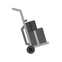 Box Carrier Flat Greyscale Icon vector