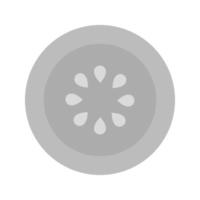 Orange Slice Flat Greyscale Icon vector