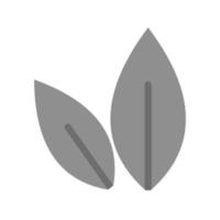 Leaves Flat Greyscale Icon vector