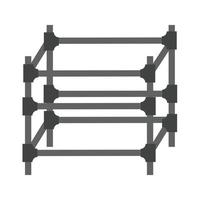 Scaffolding Flat Greyscale Icon vector