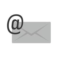 Email Flat Greyscale Icon vector