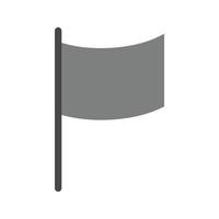 Icono de banderas planas en escala de grises vector