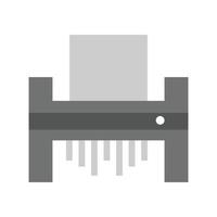 Shredder Flat Greyscale Icon vector