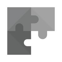 Solve Puzzle Flat Greyscale Icon vector