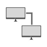 Connected Systems I Flat Greyscale Icon vector