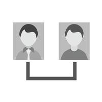 Connected Users I Flat Greyscale Icon vector