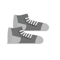 Sneakers Flat Greyscale Icon vector