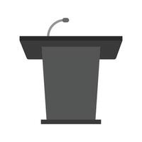 Podium Flat Greyscale Icon vector