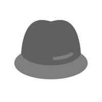 Hat Flat Greyscale Icon vector