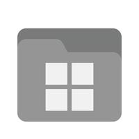 File Manager Flat Greyscale Icon vector