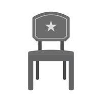 Seat Flat Greyscale Icon vector