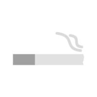 signo de cigarrillo icono plano en escala de grises vector