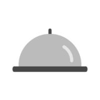 Covered Food Flat Greyscale Icon vector