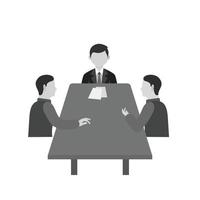 Conference Call Flat Greyscale Icon vector