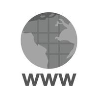 World Wide Web Flat Greyscale Icon vector