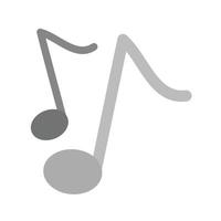 Musical Note I Flat Greyscale Icon vector