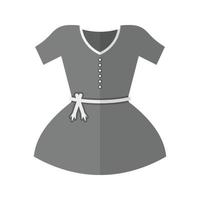 Dress Flat Greyscale Icon vector