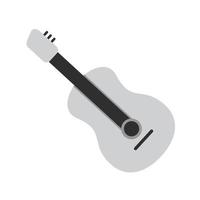 Guitar Flat Greyscale Icon vector