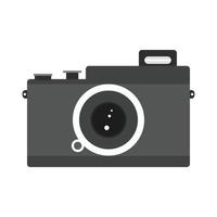 Camera Flat Greyscale Icon vector